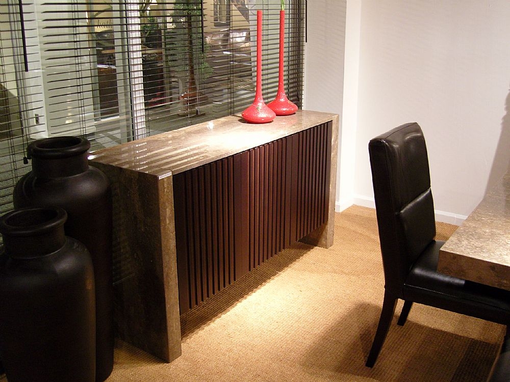 Product photograph of Espresso Marble Buffet - Variation Available from Choice Furniture Superstore.
