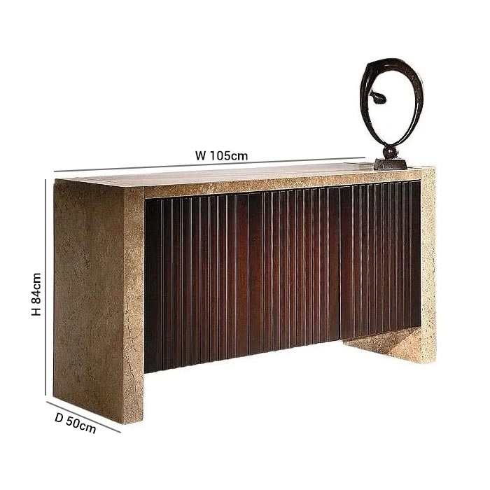 Product photograph of Espresso Marble Buffet - Variation Available from Choice Furniture Superstore.