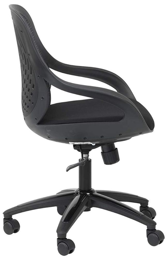 Product photograph of Alphason Croft Black Mesh Fabric Office Chair from Choice Furniture Superstore.