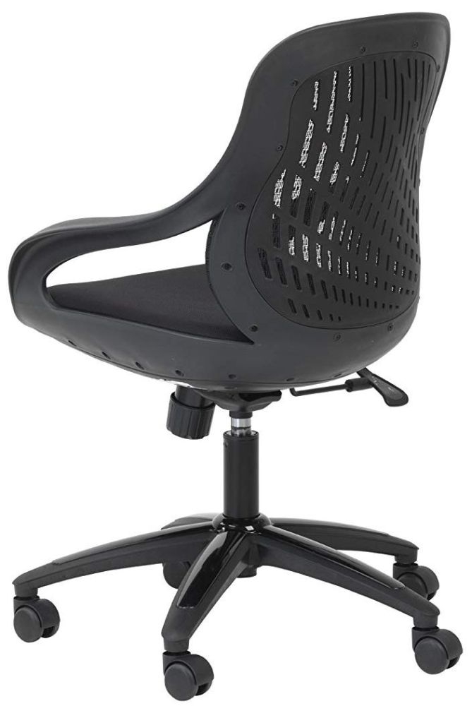 Product photograph of Alphason Croft Black Mesh Fabric Office Chair from Choice Furniture Superstore.