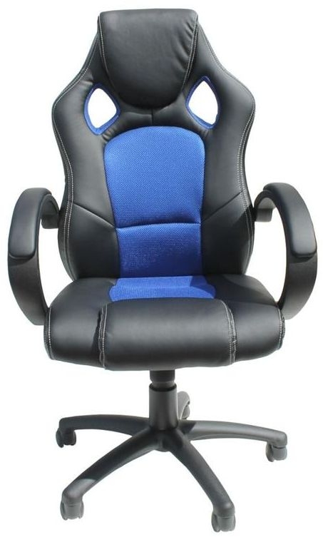 Product photograph of Alphason Daytona Faux Leather Office Chair - Black And Blue Aoc5006blu from Choice Furniture Superstore.