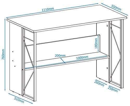 Product photograph of Alphason Rhodes Home Office Desk - Aw3524 from Choice Furniture Superstore.