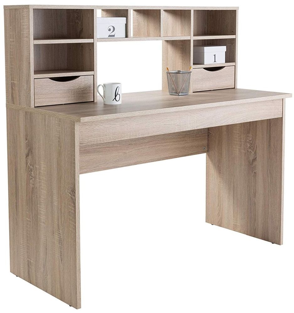 Product photograph of Alphason Albion Light Oak Desk from Choice Furniture Superstore.