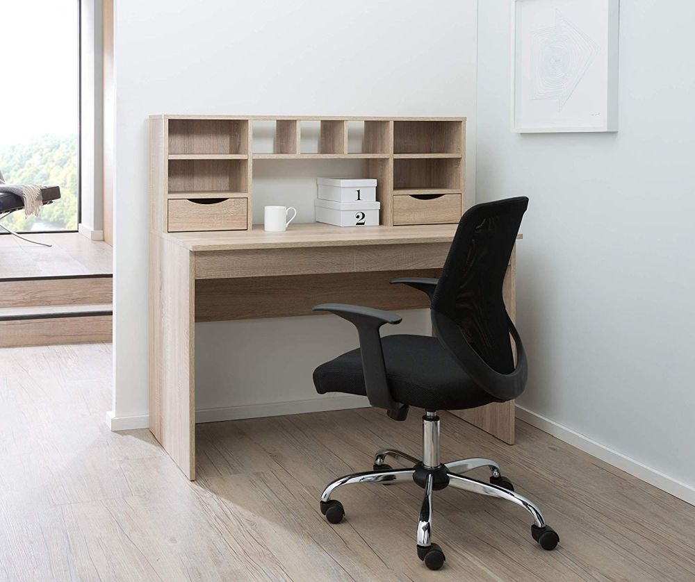 Product photograph of Alphason Albion Light Oak Desk from Choice Furniture Superstore.