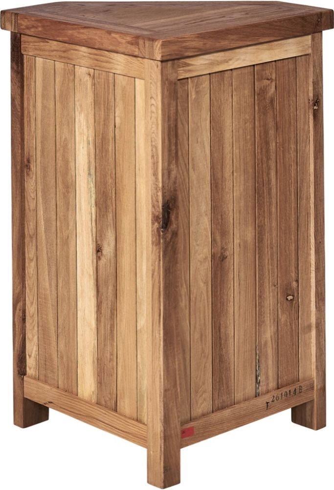 Product photograph of Kent Oak Corner Lamp Table from Choice Furniture Superstore.
