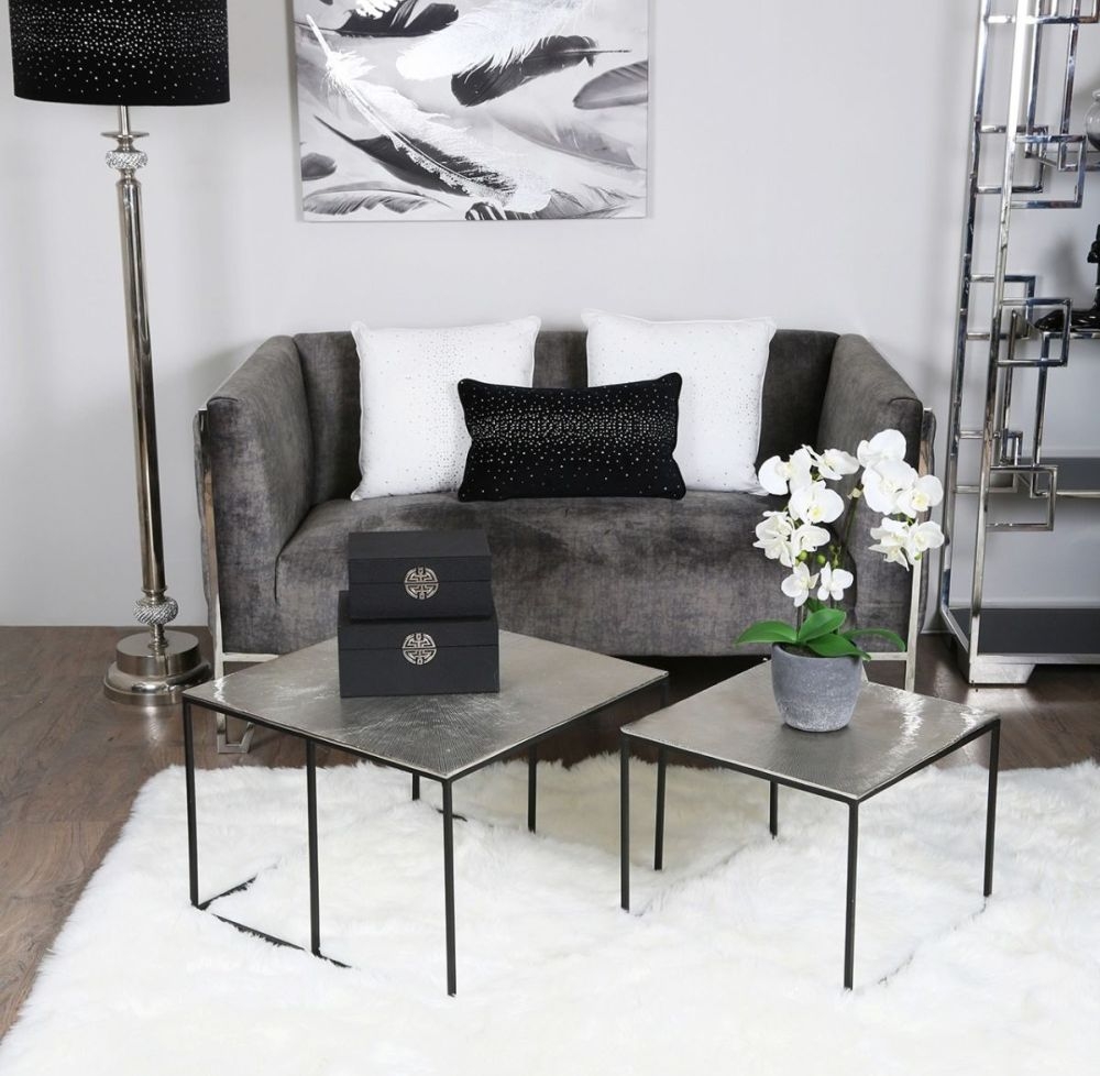 Product photograph of Value Mahi Nest Of 2 Tables - Black And Nickel from Choice Furniture Superstore.