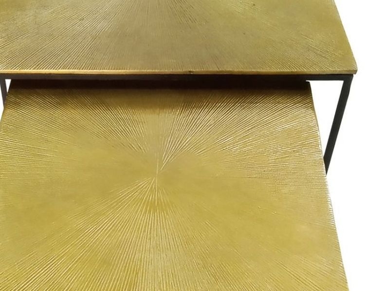 Product photograph of Value Mahi Nest Of 2 Tables - Black And Gold from Choice Furniture Superstore.