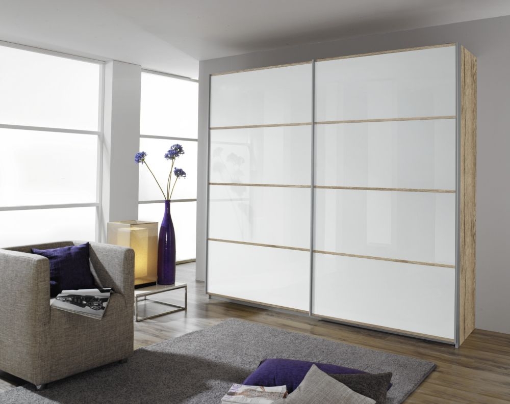 Product photograph of Quadra Sliding Wardrobe With High Gloss Front from Choice Furniture Superstore.
