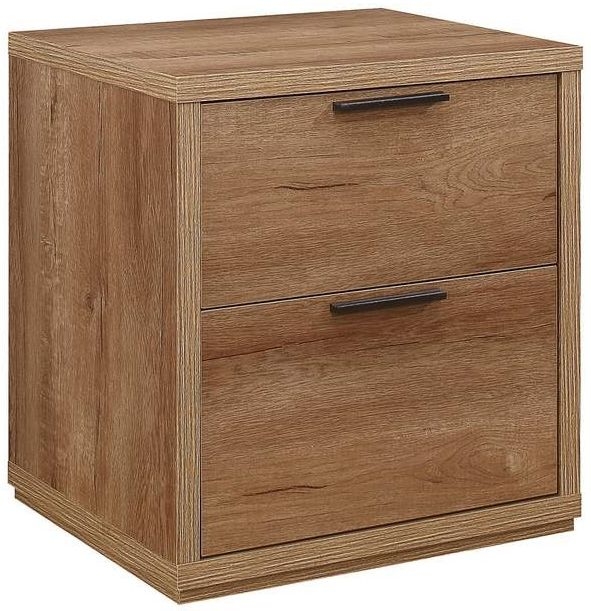 Product photograph of Birlea Stockwell Oak 2 Drawer Bedside Cabinet from Choice Furniture Superstore.