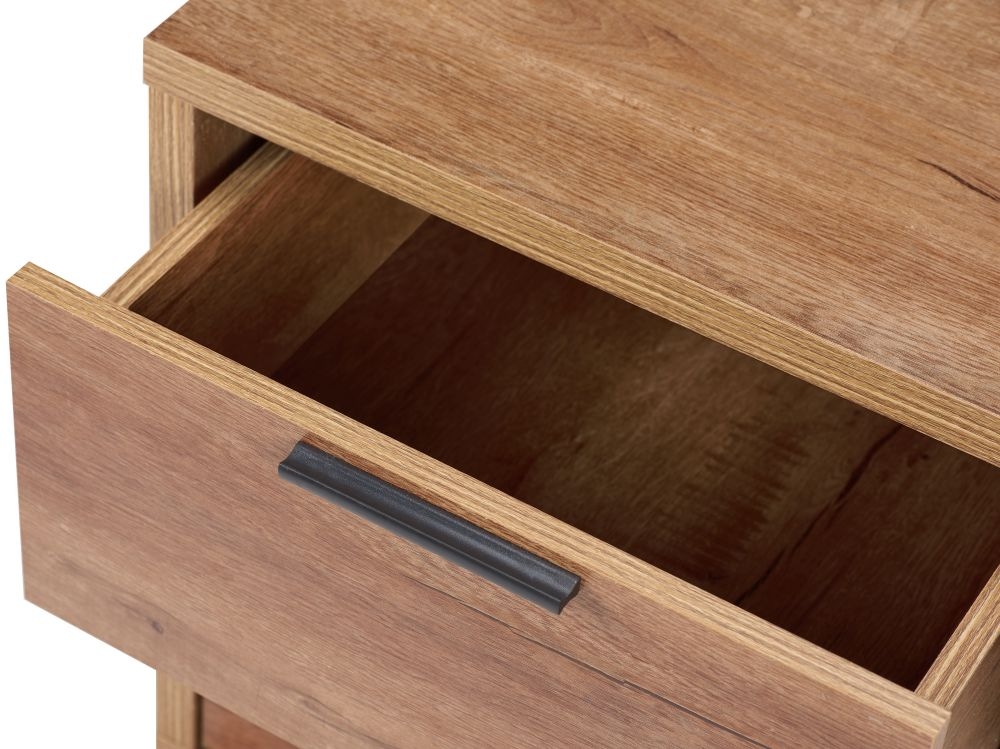 Product photograph of Birlea Stockwell Oak 2 Drawer Bedside Cabinet from Choice Furniture Superstore.