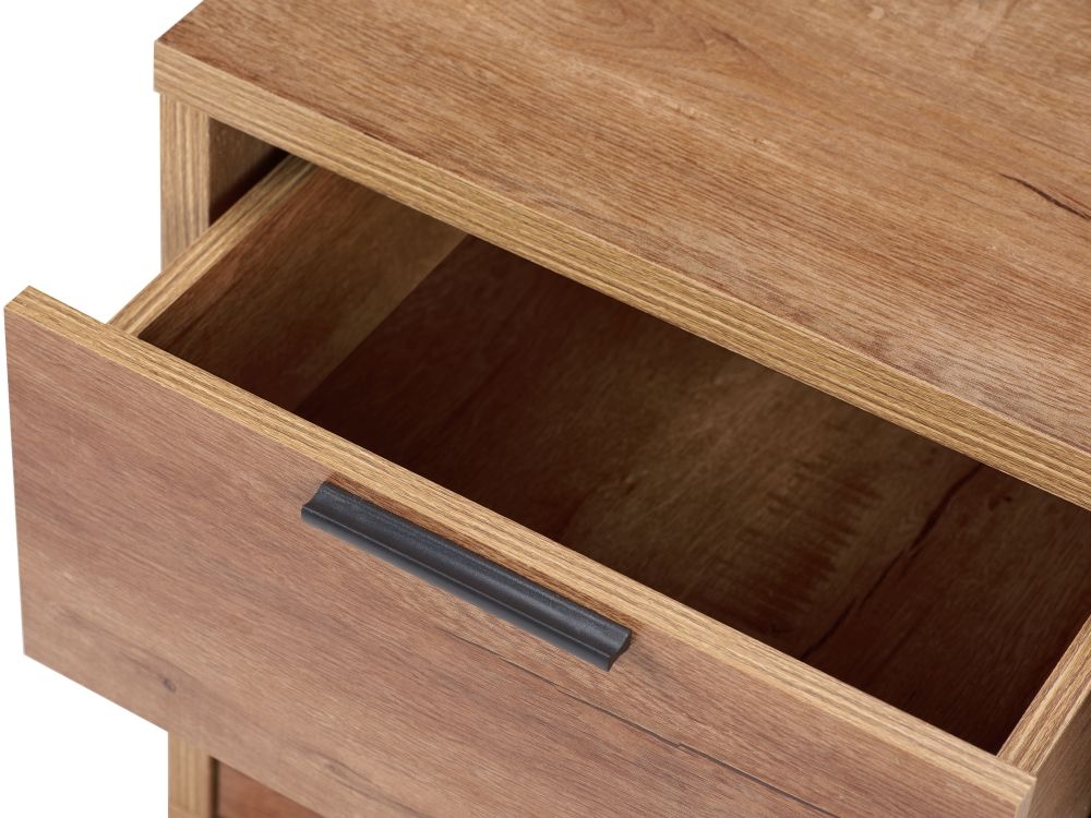 Product photograph of Stockwell Rustic Oak Effect 4 Drawer Chest from Choice Furniture Superstore.