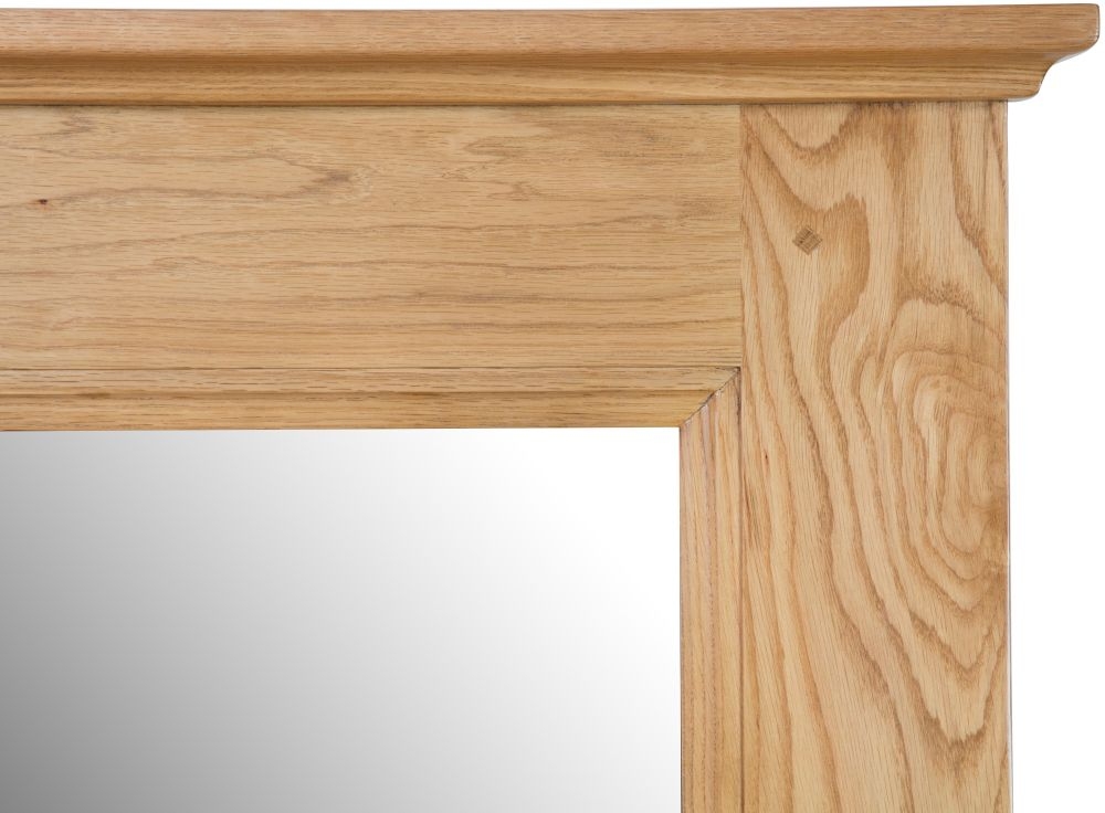 Product photograph of Fairford Oak Large Wall Mirror from Choice Furniture Superstore.