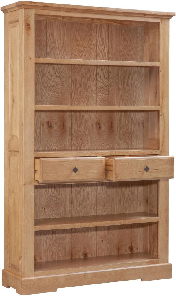 Product photograph of Fairford Oak Large Bookcase from Choice Furniture Superstore.