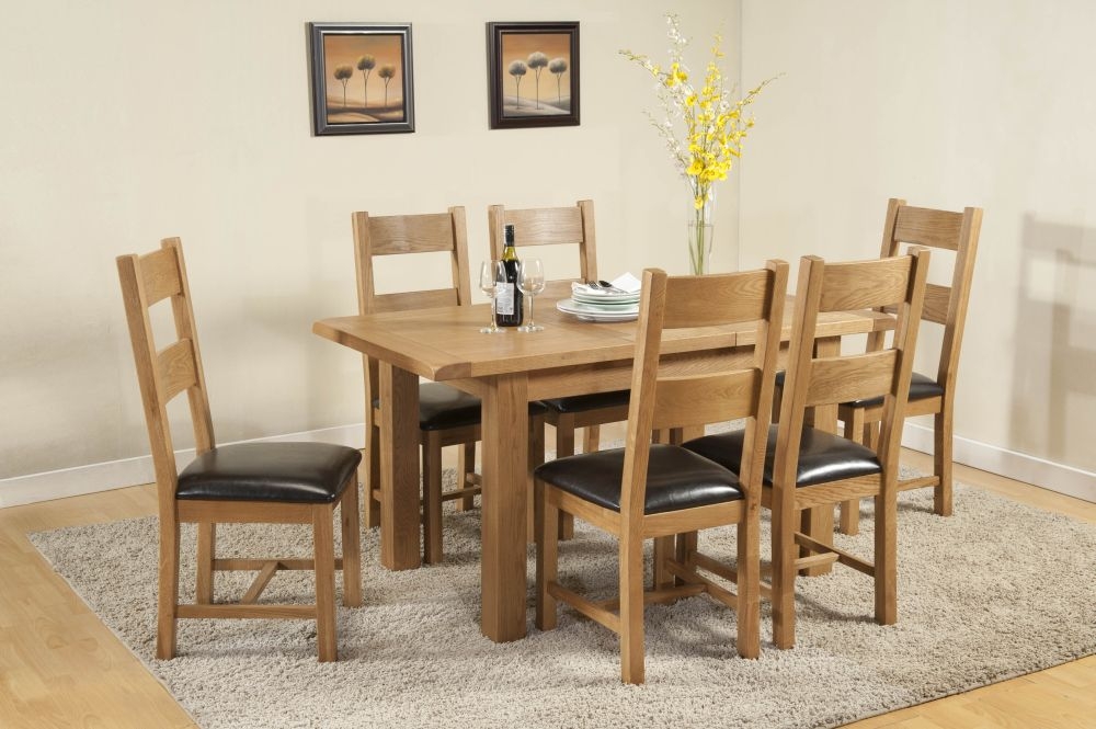 Product photograph of Dorset Oak Extending Dining Table from Choice Furniture Superstore.