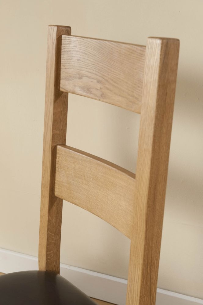 Product photograph of Dorset Oak Dining Chair Sold In Pairs from Choice Furniture Superstore.