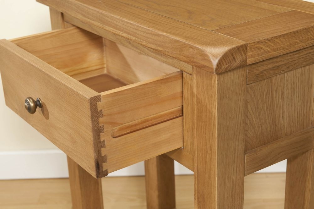 Product photograph of Dorset Oak Console Table from Choice Furniture Superstore.