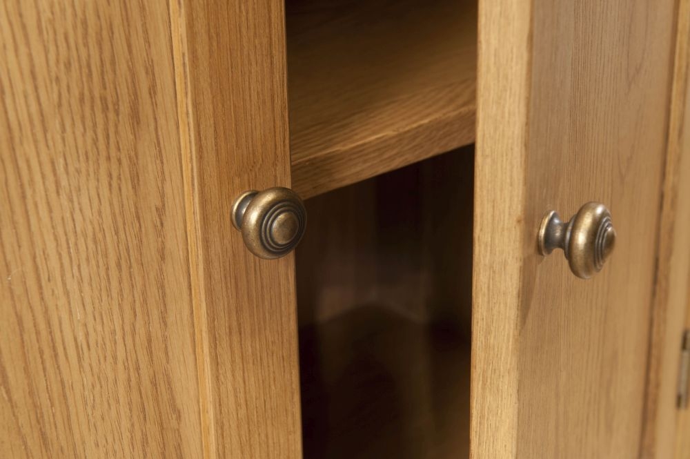 Product photograph of Dorset Oak Hall Cabinet from Choice Furniture Superstore.