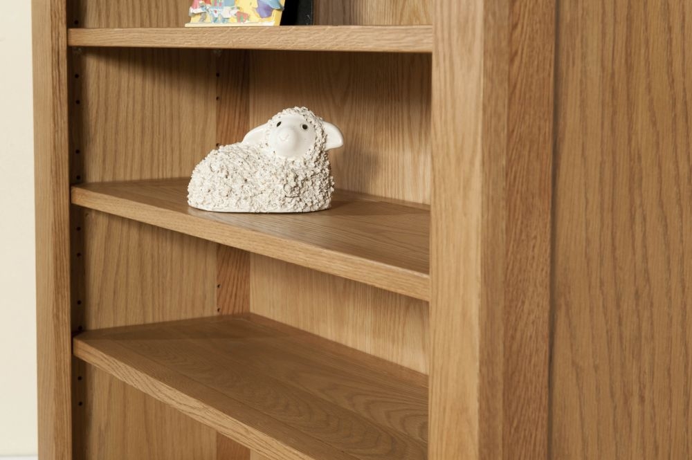 Product photograph of Dorset Oak Bookcase from Choice Furniture Superstore.