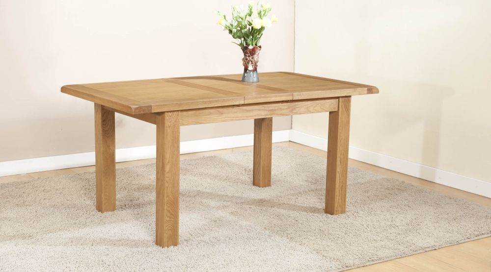 Product photograph of Dorset Oak Large 4 Seater Extending Dining Table from Choice Furniture Superstore.