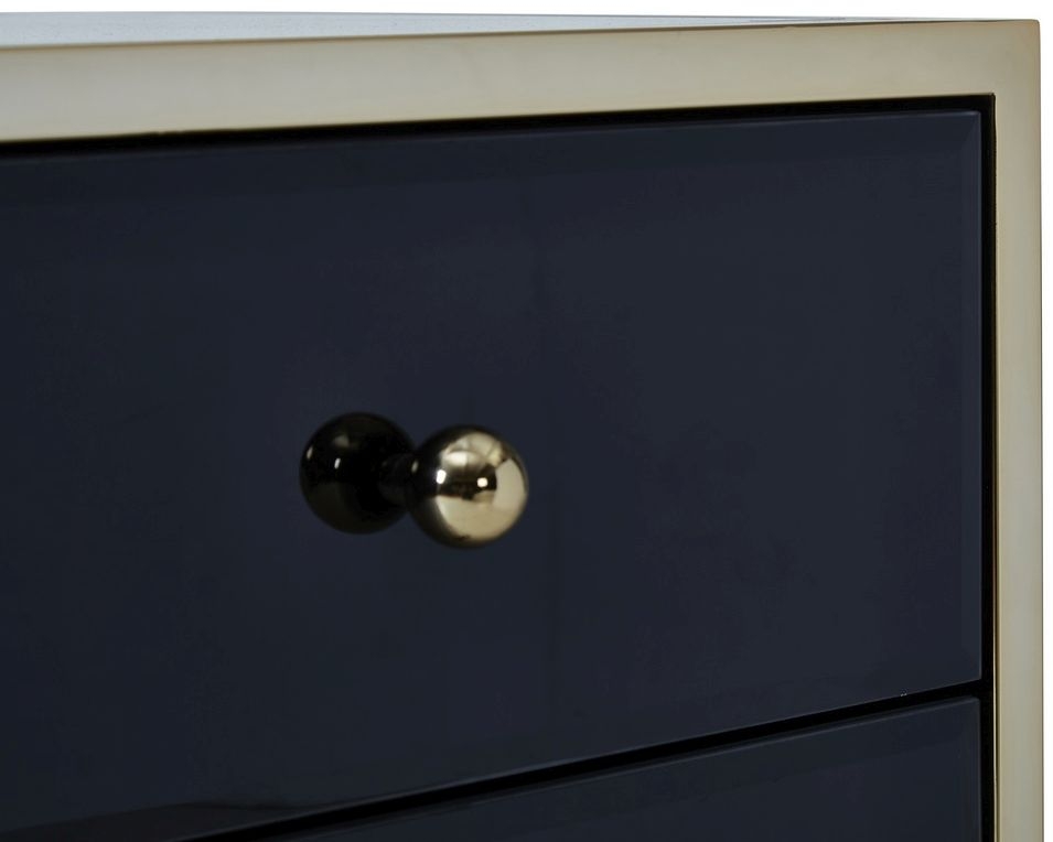 Product photograph of Fenwick Black Metal Medium 6 Drawer Chest from Choice Furniture Superstore.