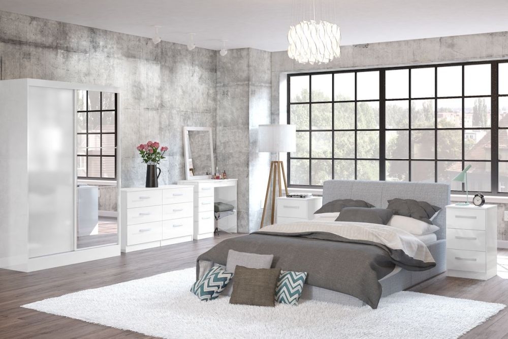 Product photograph of Lynx White 6 Drawer Chest from Choice Furniture Superstore.