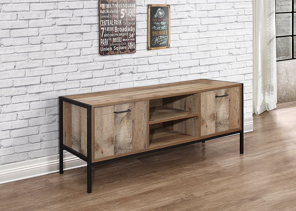 Product photograph of Birlea Urban Rustic Tv Unit With Metal Frame from Choice Furniture Superstore.