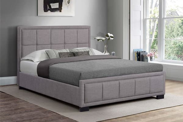 Product photograph of Hannover Grey Fabric Bed from Choice Furniture Superstore.