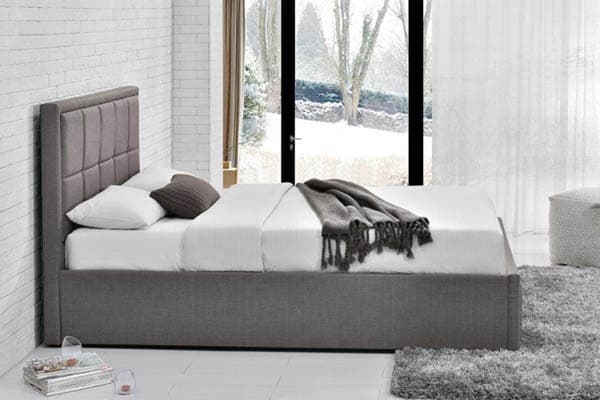 Product photograph of Hannover Grey Fabric Ottoman Bed from Choice Furniture Superstore.