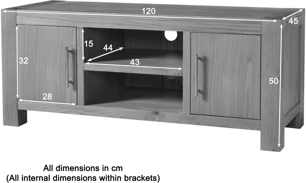 Product photograph of Milano Oak Large Tv Unit from Choice Furniture Superstore.