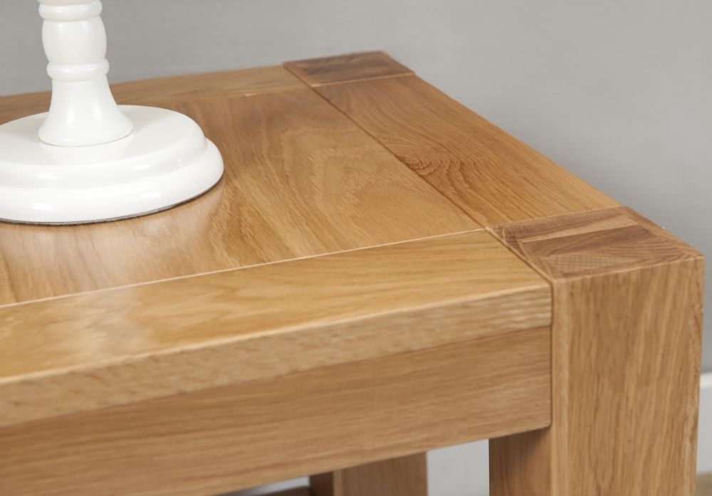 Product photograph of Milano Oak Lamp Table from Choice Furniture Superstore.