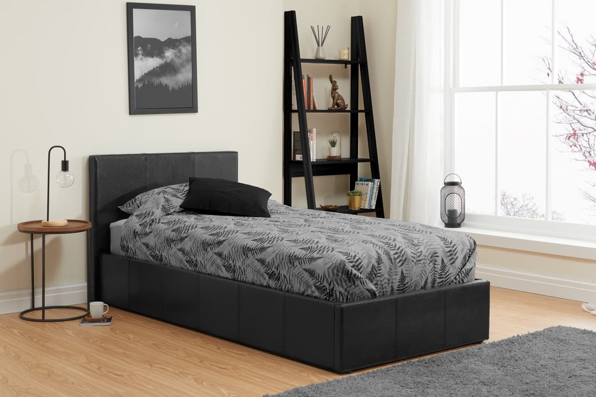 Product photograph of Berlin Black Ottoman Bed from Choice Furniture Superstore.
