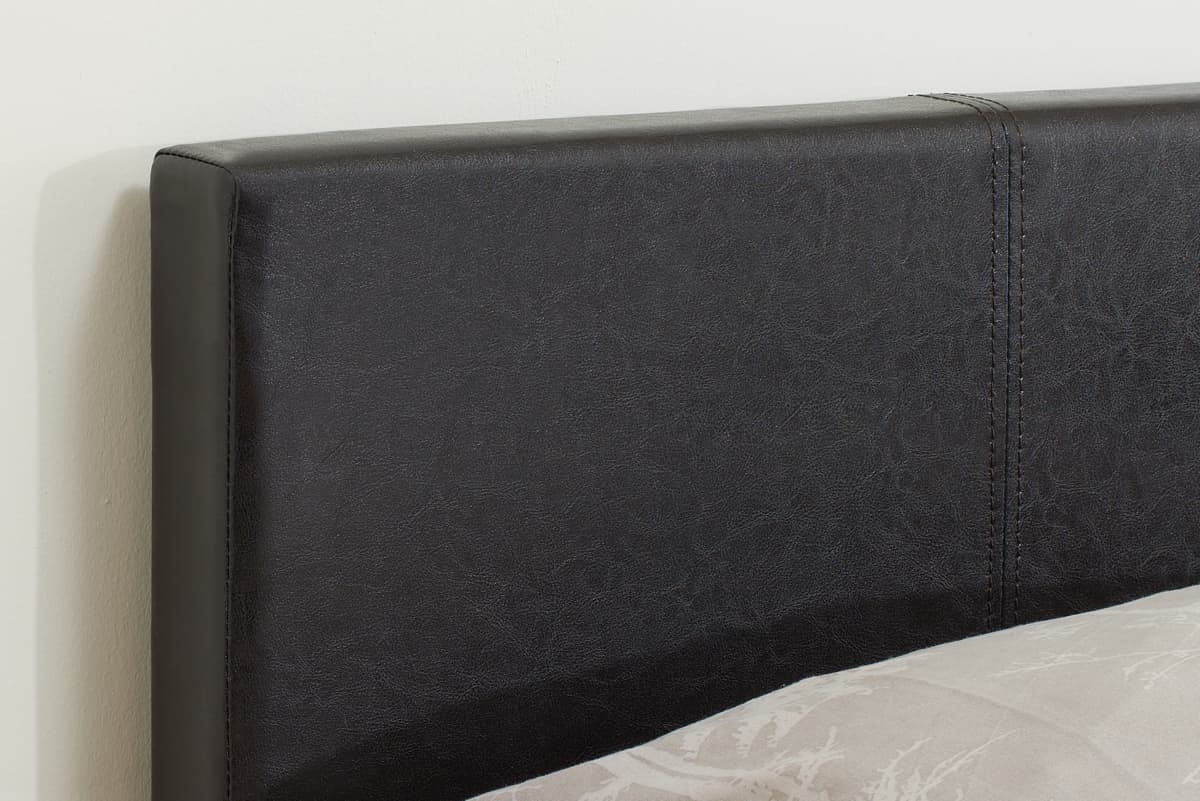 Product photograph of Birlea Berlin Brown Faux Leather Ottoman Bed from Choice Furniture Superstore.