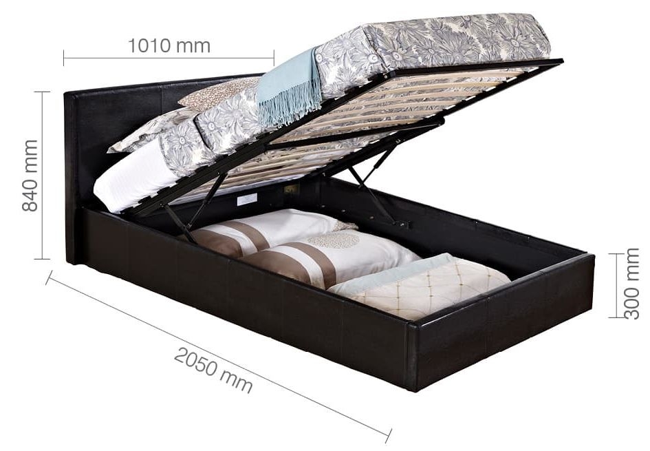 Product photograph of Berlin Brown Ottoman Bed from Choice Furniture Superstore.