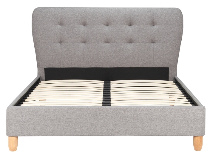 Product photograph of Stockholm Grey Fabric Bed - Sizes Available from Choice Furniture Superstore.