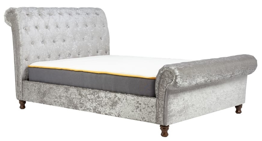 Product photograph of Birlea Castello Steel Crushed Bed from Choice Furniture Superstore.