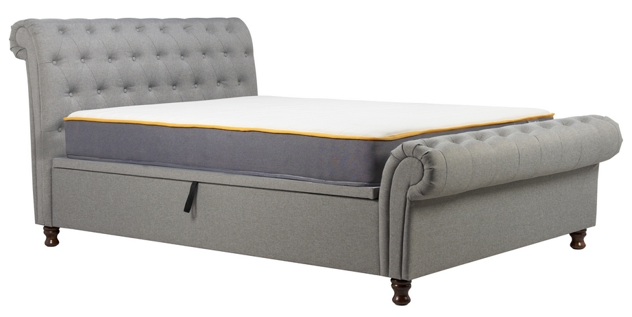 Product photograph of Castello Grey Fabric Side Ottoman Bed from Choice Furniture Superstore.