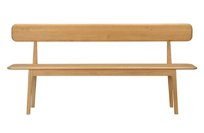 Product photograph of Hudson Oak Dining Bench from Choice Furniture Superstore.