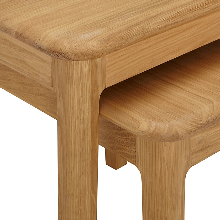 Product photograph of Hudson Oak Nest Of 3 Coffee Tables from Choice Furniture Superstore.