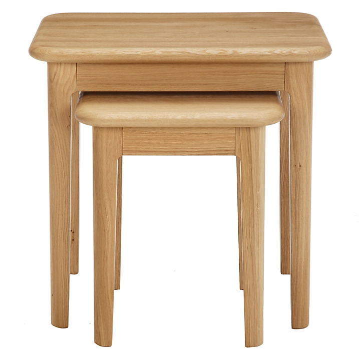 Product photograph of Hudson Oak Nest Of Tables from Choice Furniture Superstore.