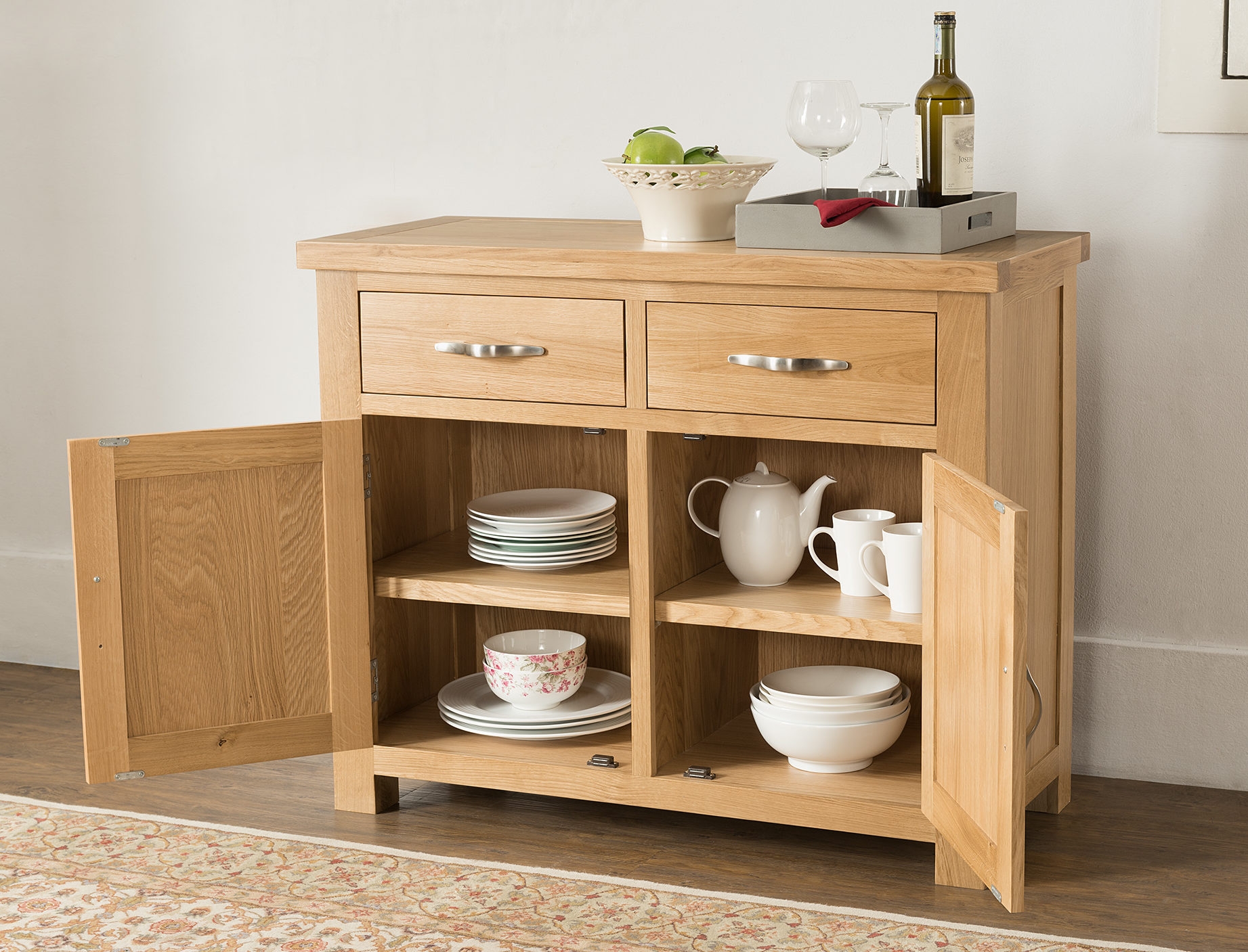 Product photograph of Cambridge Oak Sideboard from Choice Furniture Superstore.