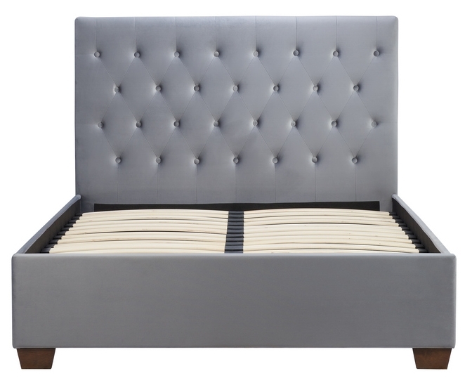 Product photograph of Cologne Grey Fabric Bed from Choice Furniture Superstore.
