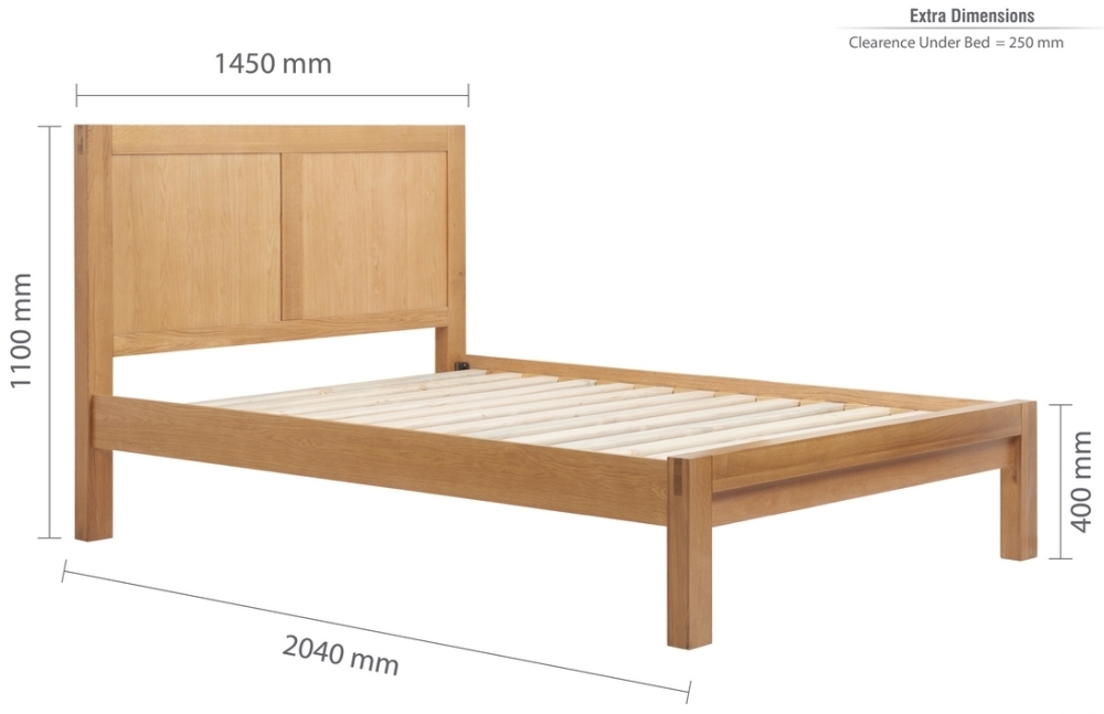 Product photograph of Bellevue Oak Bed from Choice Furniture Superstore.