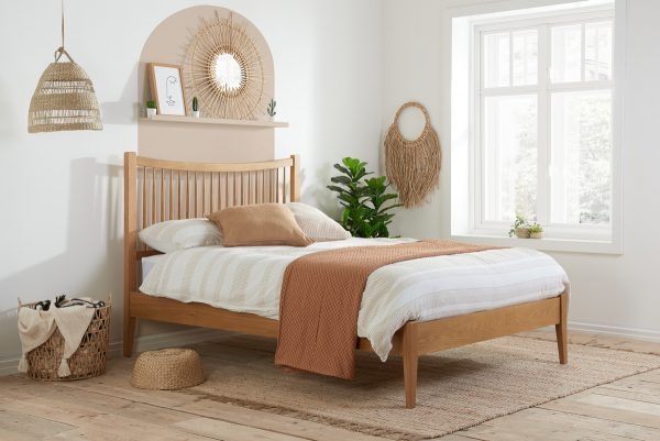 Product photograph of Berwick Oak Bed from Choice Furniture Superstore.
