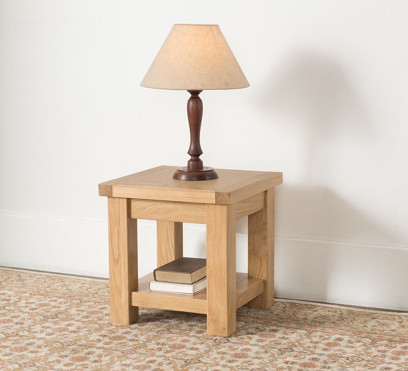 Product photograph of Cambridge Oak Side Table from Choice Furniture Superstore.