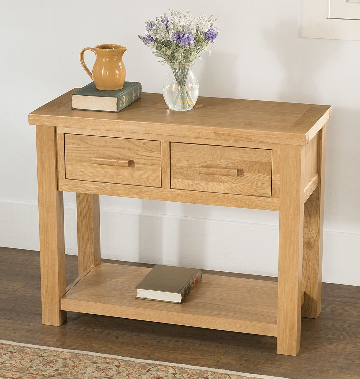 Product photograph of Cambridge Oak Console Table from Choice Furniture Superstore.