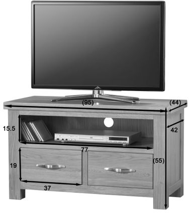 Product photograph of Cambridge Oak Standard Tv Unit from Choice Furniture Superstore.