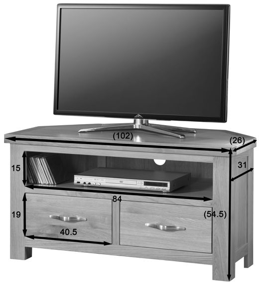 Product photograph of Cambridge Oak Corner Tv Unit from Choice Furniture Superstore.