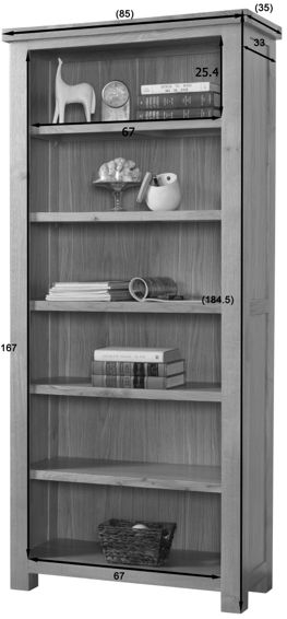 Product photograph of Cambridge Oak Tall Wide Bookcase from Choice Furniture Superstore.