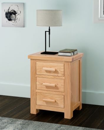 Product photograph of Cambridge Oak Bedside Cabinet from Choice Furniture Superstore.