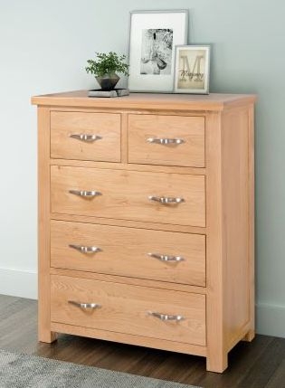 Product photograph of Cambridge Oak 2 3 Drawer Chest from Choice Furniture Superstore.